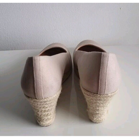 J. Crew Women's Tan Beige Wedge Pump Heels Espadrilles Size 9.5 - Picture 5 of 7